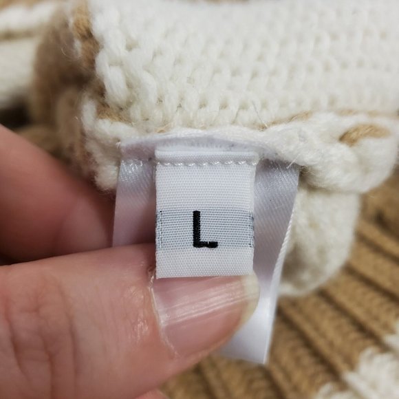 La Ligne Womens Wool Cashmere Button Front Sweater Size L Tan Pockets V Neck - Picture 4 of 10